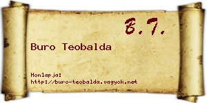 Buro Teobalda névjegykártya